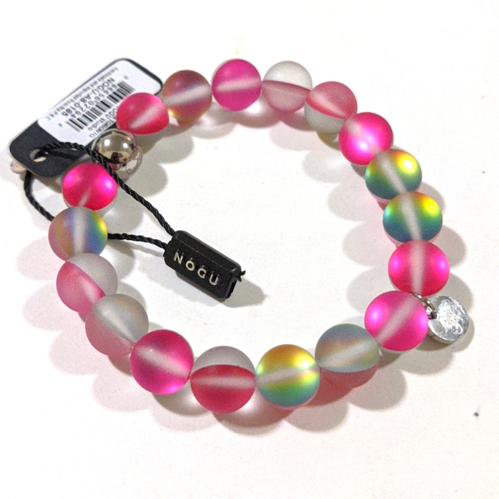Nogu Rose Petal Mermaid Glass Statement Bracelet